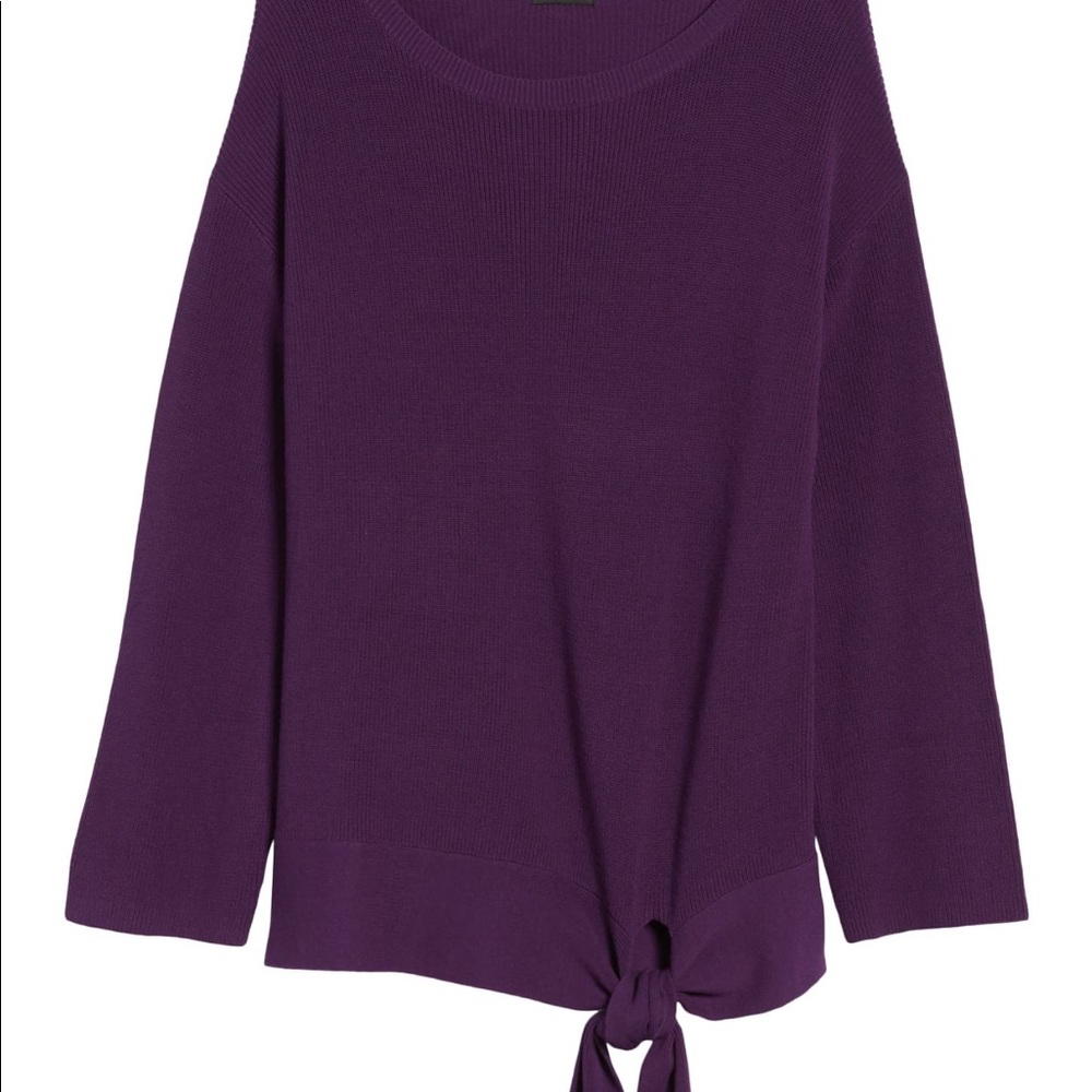 Halogen Tie Front Pullover Sweater